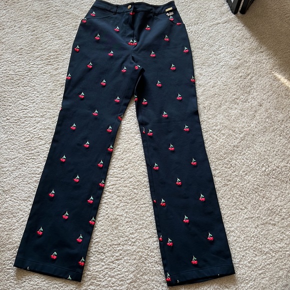 St.John Sport Wild Cherry Navy Pants - Picture 7 of 10